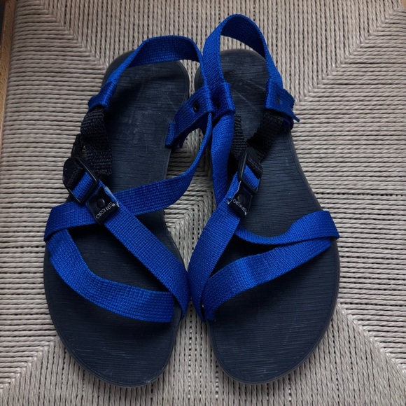 OESH Athena Sandals Blue and Black 3D Printed Soles Check Measurements For Size - Picture 1 of 5